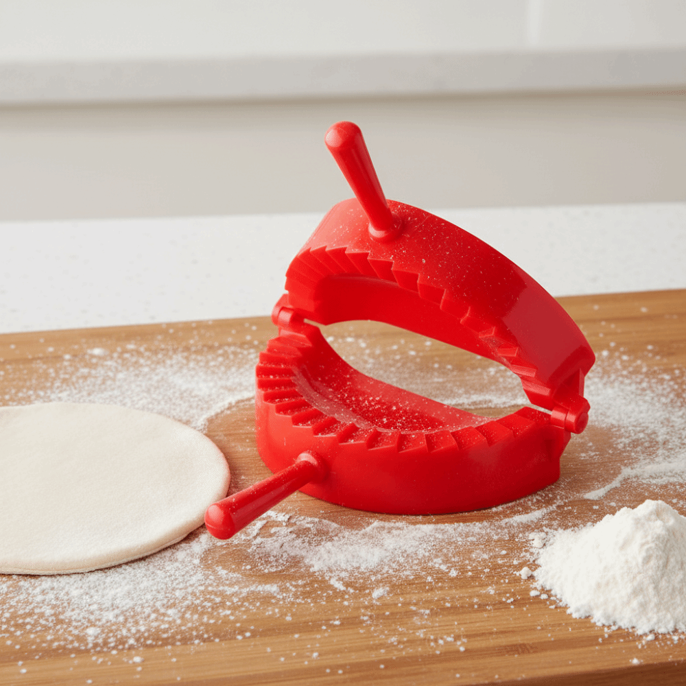 Dumpling Press Set - เครื่องทำเกี๊ยวแบบกดมือ แม่พิมพ์เกี๊ยวพลาสติก ประหยัดแรง ขนาดใหญ่ แม่พิมพ์ทำราวีโอลี