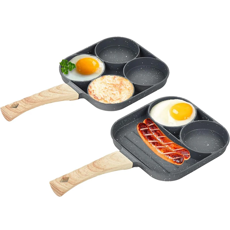 Egg Waffle Pan - กระทะทอดไข่แพนเค้ก 4 ช่อง สำหรับทำไข่เจียว ไข่ดาว สำหรับอาหารเช้า