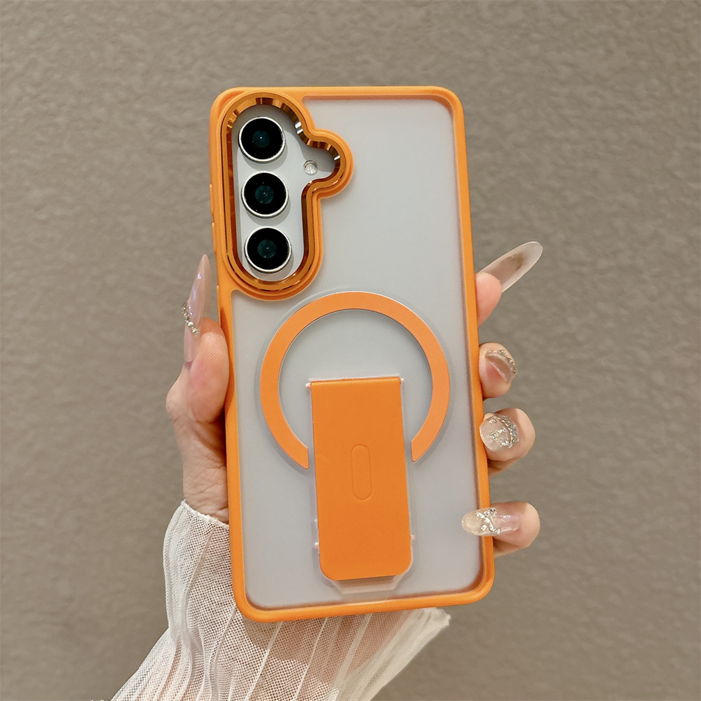Taco Stand Holder - เคสโทรศัพท์แบบแม่เหล็กพับได้ รุ่นหรูหรา ผิวด้าน สำหรับ Samsung S26