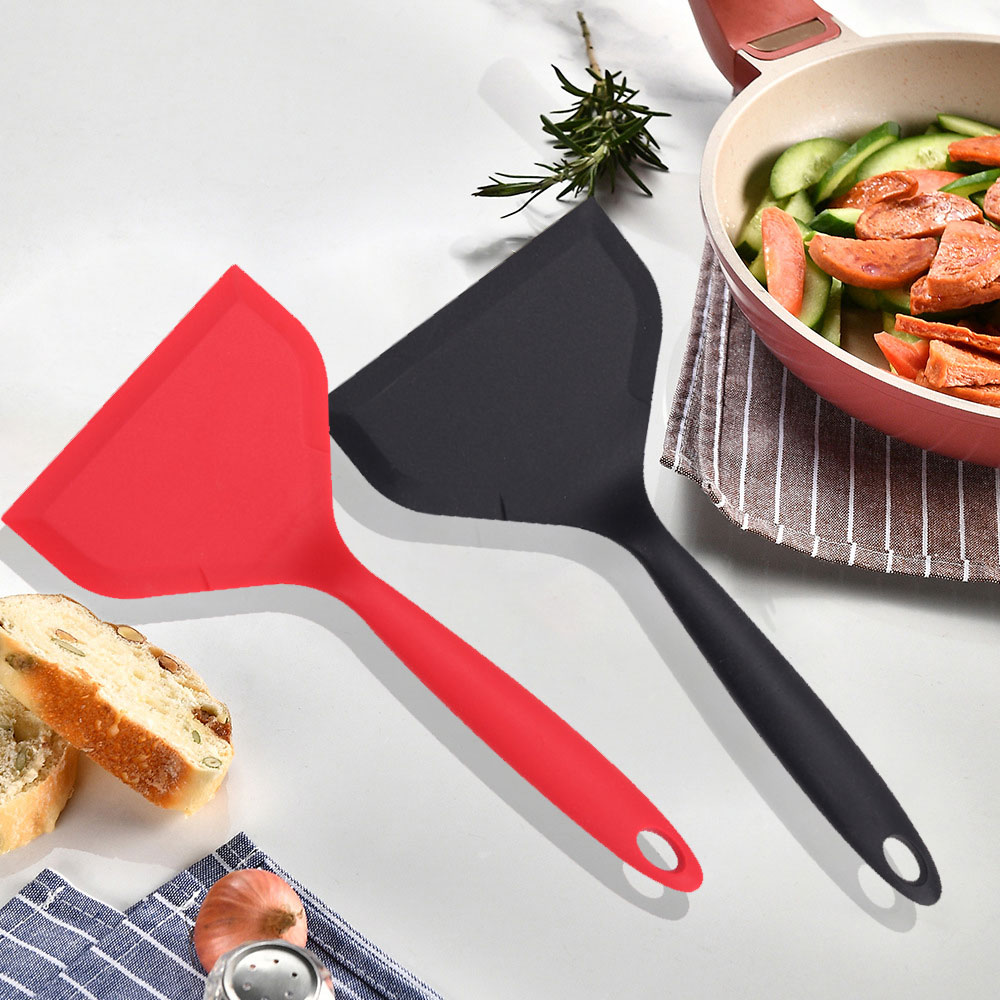 Okonomiyaki Spatula - สีแดง BK Non-Stick ซิลิโคน Turners Spatula