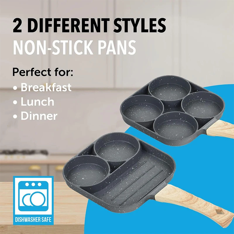 กระทะทอดไข่แพนเค้ก 4 ช่อง สำหร - Egg Waffle Pan บทวิจารณ์และราคา