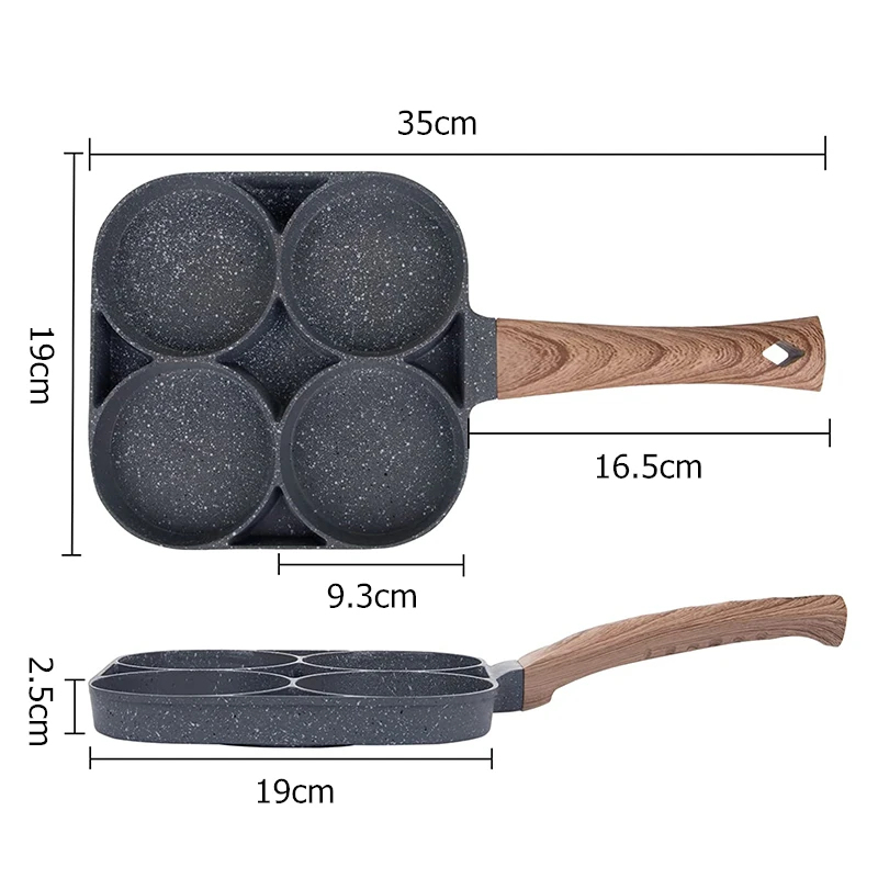 กระทะทอดไข่แพนเค้ก 4 ช่อง สำหร - Egg Waffle Pan บทวิจารณ์และราคา