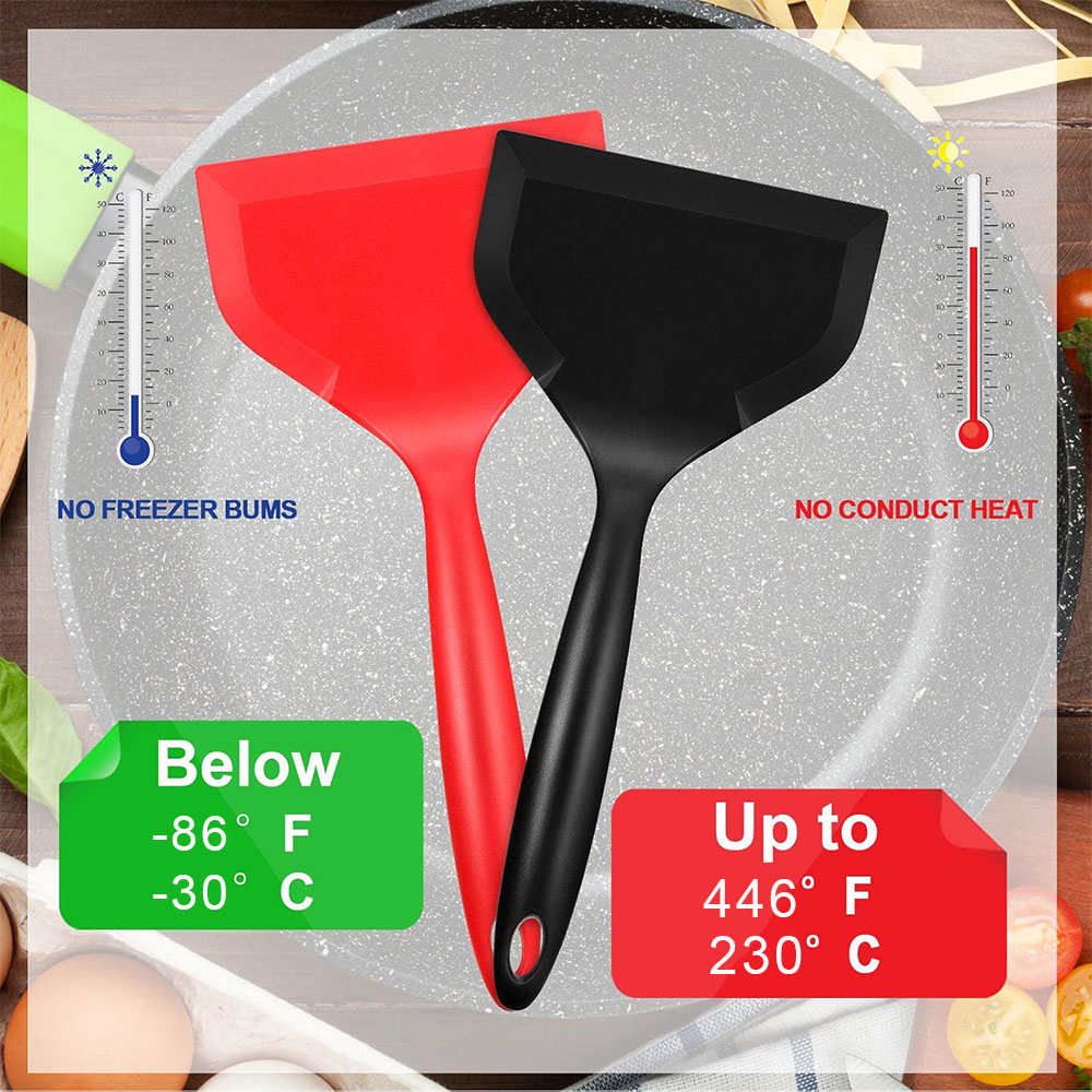 สีแดง BK Non-Stick ซิลิโคน Tur - Okonomiyaki Spatula บทวิจารณ์และราคา