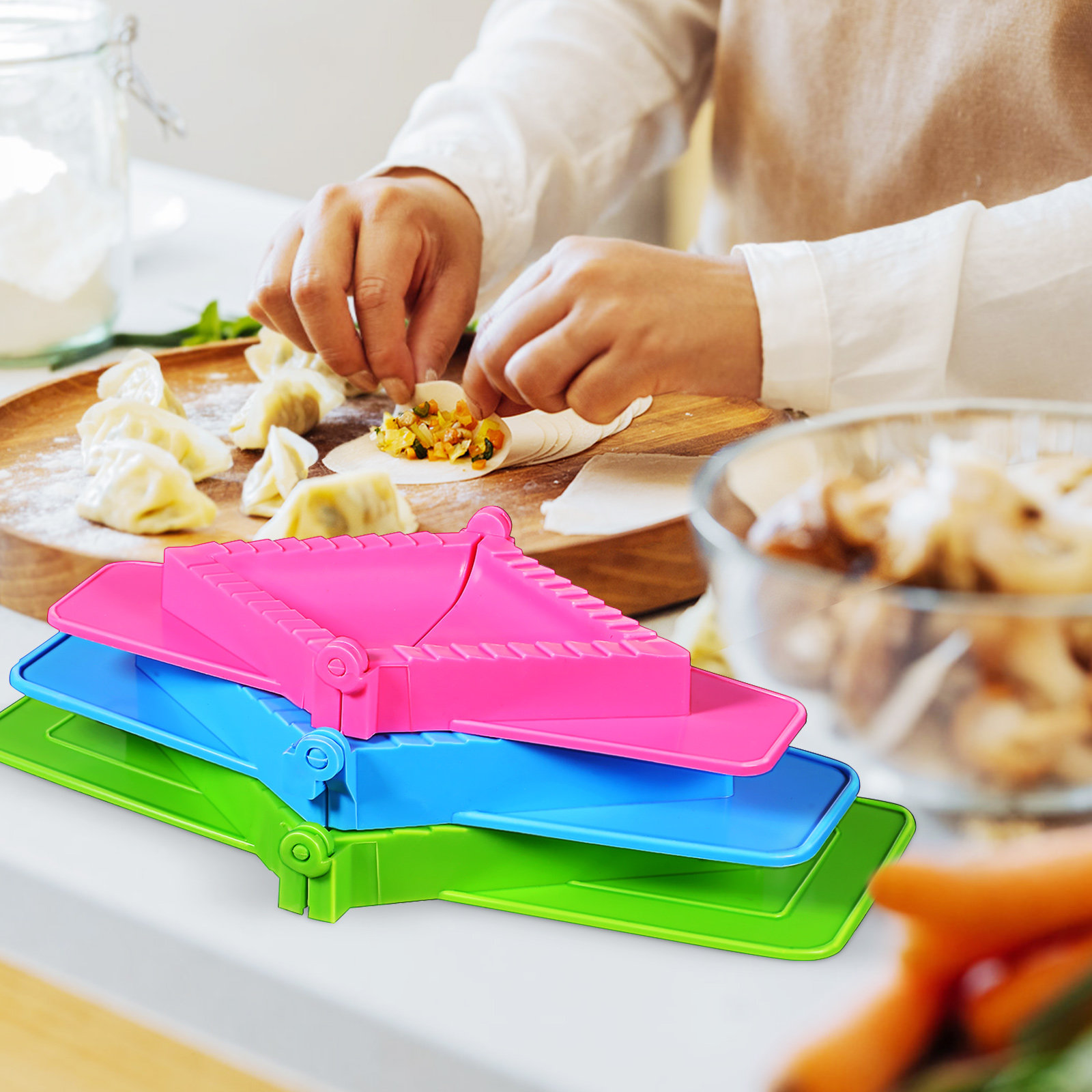 ชุดแม่พิมพ์ทำเกี๊ยว 3 ชิ้น แบบ - Dumpling Press Set บทวิจารณ์และราคา