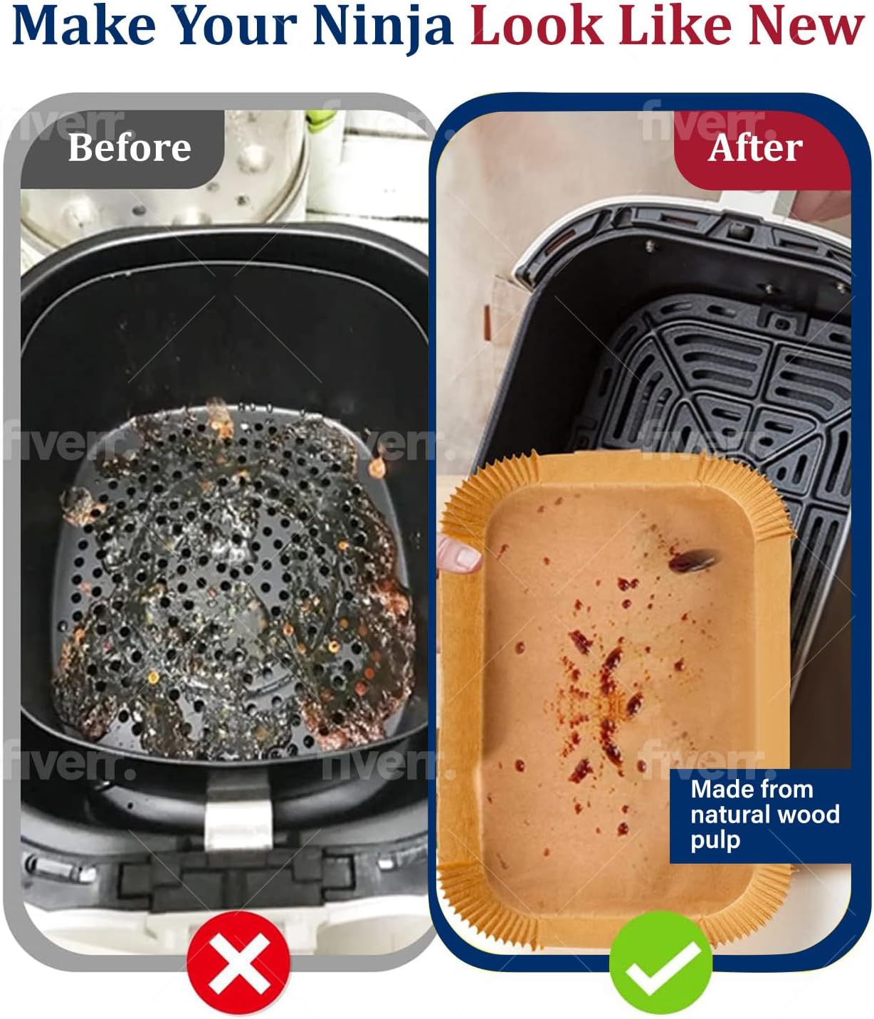 Air Fryer ทําอาหารกระดาษรองอบส - Ninja Air Fryer Af300 บทวิจารณ์และราคา